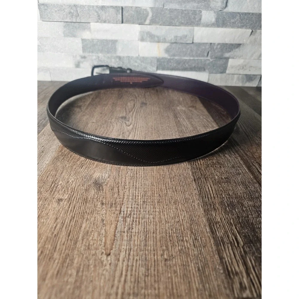 Elliot Rhodes London Leather Belt Solid Brass Buckle Men